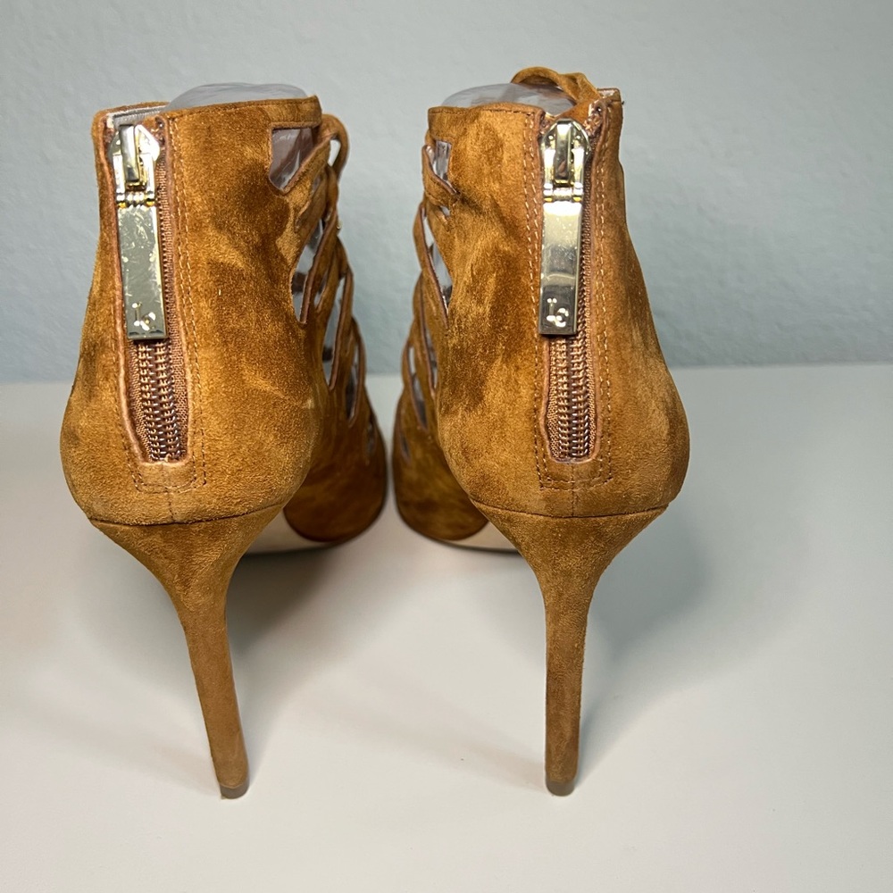 Louise et Cie Tan Suede Lace-Up Heels - Picture 2 of 4